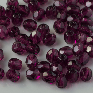 Fire Polish Dark Amethyst (20080) 4mm