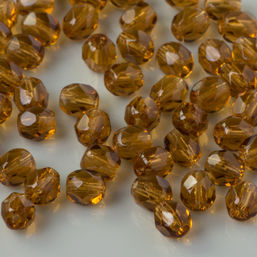 Fire Polish Smoky Topaz (10230) 4mm