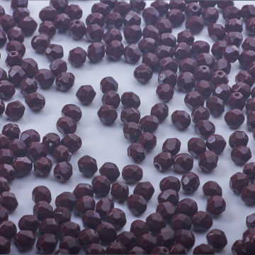 Fire-Polish Opaque Cocoa Brown (13510)  6mm