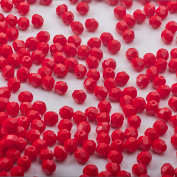 Fire-Polish Opaque Lt Red (93180)  6mm