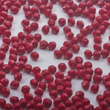 Fire-Polish Opaque Red (93220)  6mm