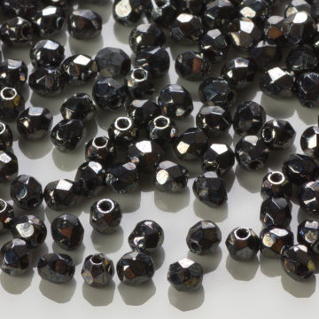 Fire Polish Hematite (L23980) 3mm