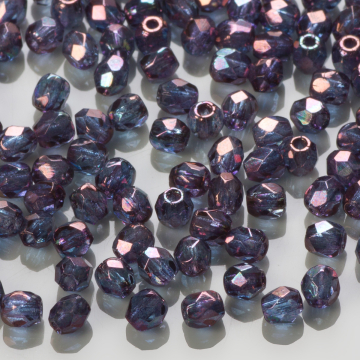 Fire Polish Luster - Transparent Amethyst (LE00030) 3mm