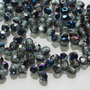 Fire Polish Blue Iris - Aquamarine (BR60010) 3mm