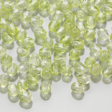 Fire Polish Crystal/Lt. Olivine (50231) 3mm