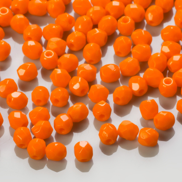 Fire Polish Opaque Orange (93120) 3mm