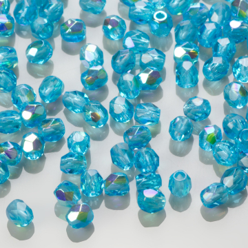 Fire Polish Dark Aquamarine AB (X60040) 3mm