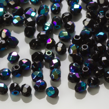 Fire Polish Jet AB (X23980) 3mm