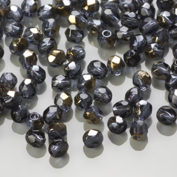 Fire Polish Bronze Iris Montana Blue (ZR30330) 3mm