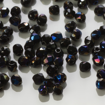 Fire Polish Blue Iris - Jet (BR23980) 3mm