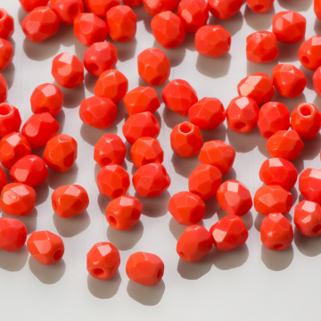 Fire Polish Opaque Brick Orange (93400) 3mm