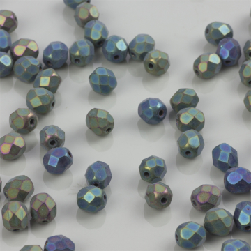 Fire Polish Matte - Iris Green (21155JT) 6mm