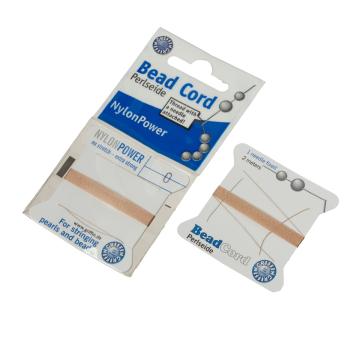 Nitka do pereł Nylon Power z igłą beige 0,3mm