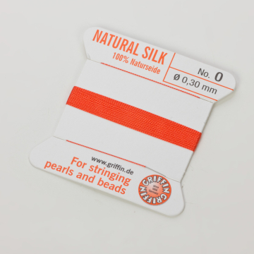 Nici jedwabne z igłą coral 0,3mm