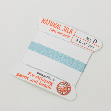 Nici jedwabne z igłą turquise 0.3mm