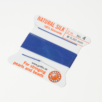 Nici jedwabne z igłą dark blue 0,6mm