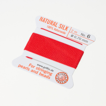 Nici jedwabne z igłą red 0,7mm