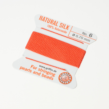 Nici jedwabne z igłą coral 0.7mm