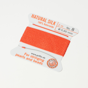 Nici jedwabne z igłą coral 0,8mm