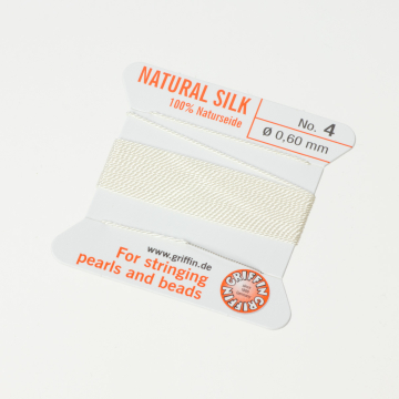 Nici jedwabne z igłą white 0,6mm