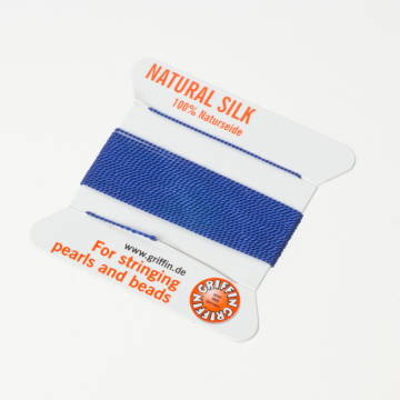 Nici jedwabne z igłą dark blue 0,5 mm