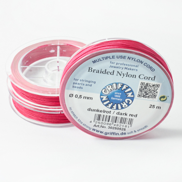 Griffin nylonowy sznurek do makramy dark red 0,5mm