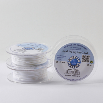Griffin nylonowy sznurek do makramy white 1mm
