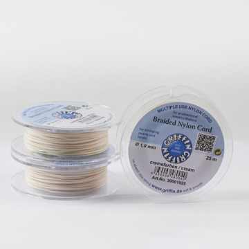 Griffin nylonowy sznurek do makramy cream 1mm