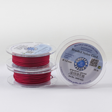 Griffin nylonowy sznurek do makramy garnet 1mm