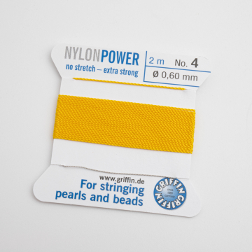 Nici Nylon Power z igłą yellow 0,6mm