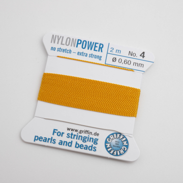 Nici Nylon Power z igłą amber 0,6mm