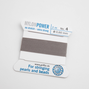 Nici Nylon Power z igłą grey 0,6mm