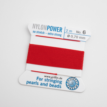 Nici Nylon Power z igłą red 0,7mm