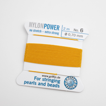 Nici Nylon Power z igłą amber 0,7mm