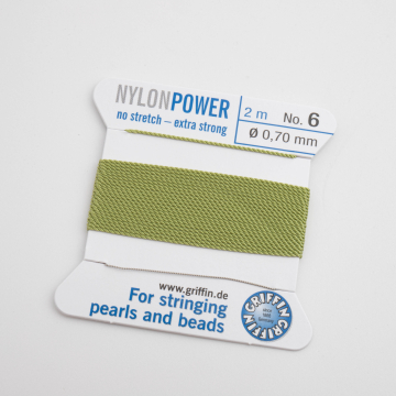 Nici Nylon Power z igłą jade green 0,7mm