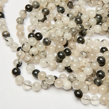 Kryształ górski z czarnym turmalinem 10,5mm