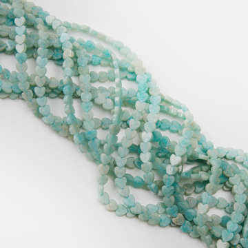 Amazonit rosyjski serce płaskie 6mm