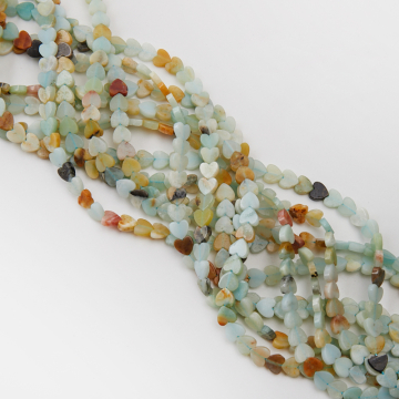 Amazonit serce płaskie 6mm