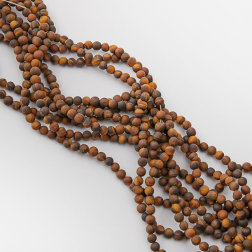 Tygrysie oko kulka gładka matowa 6,5mm