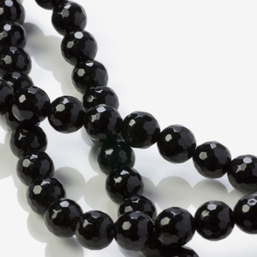 Onyks kulka fasetowana czarny 10mm