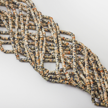 Jaspis dalmatyńczyk krążek gładki 2,5x4mm