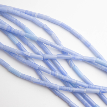 Agat błękitny słupek gładki 4,5x13,5mm