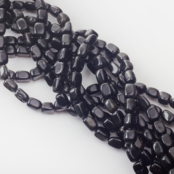 Czarny agat bryłka prostokątna 12x8mm