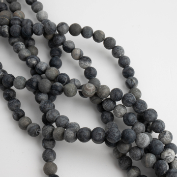 Jaspis szary kulka matowa 6mm