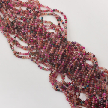 Agat mix kulka fasetowana 3mm