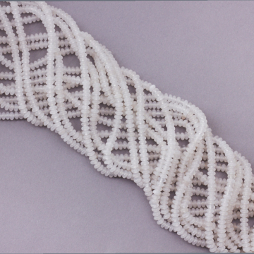 Biały jadeit oponka gładka 4,5x2,5mm