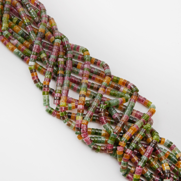 Agat multikolor krążek gładki 3,5x6mm