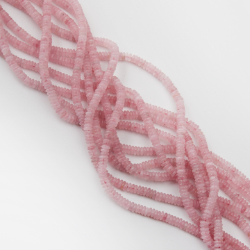 Kryształ górski różowy krążek gładki 2x6,5mm