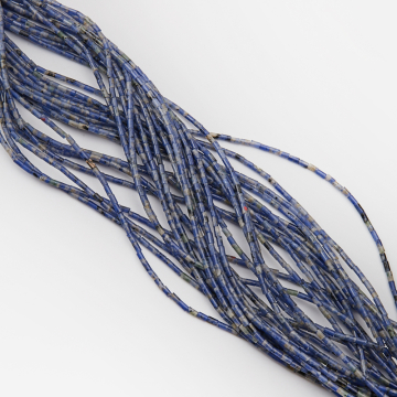 Jadeit niebieski słupek gładki 2x4,5mm