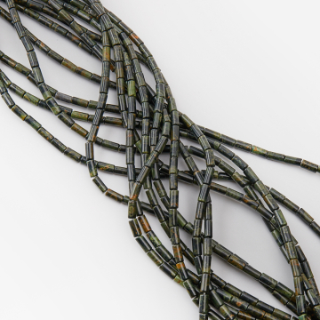 Jaspis zielony słupek gładki 4,5x9mm